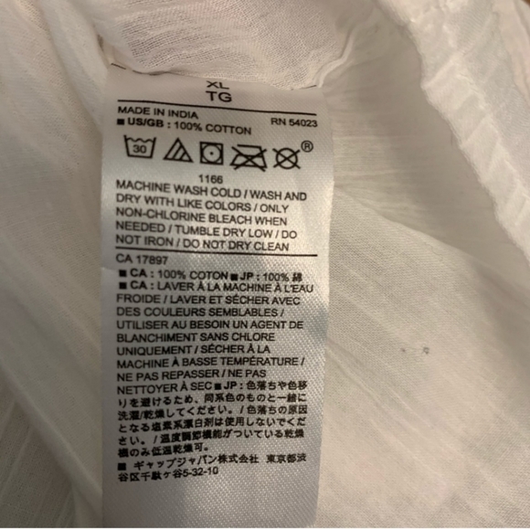 Banana Republic Classic Linen Blend Button Down White XL - Picture 4 of 5